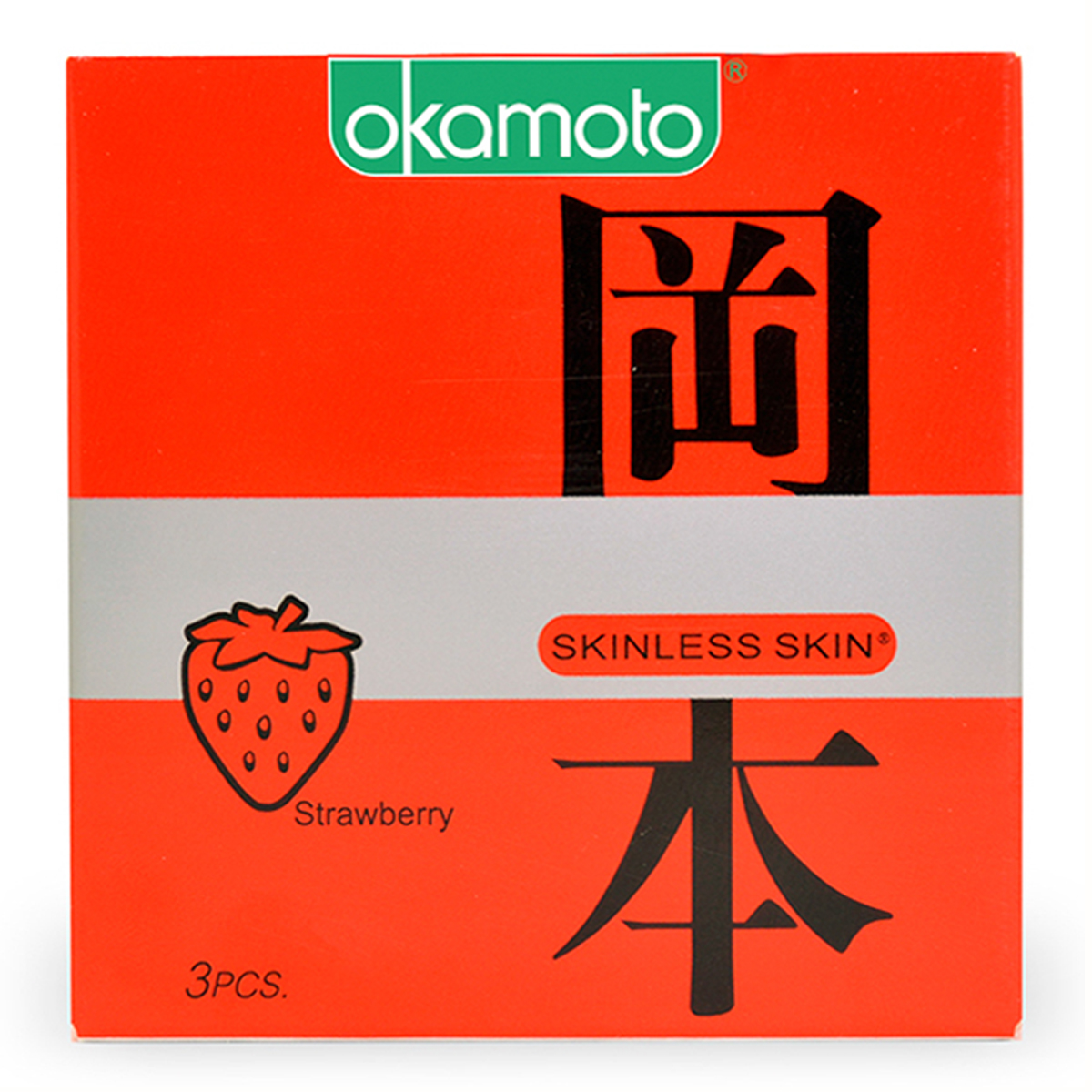 Combo 2 hộp ] Bao Cao Su Okamoto Skinless Skin Strawberry Hương Dâu Hộp 3 Cái | Okamoto Việt Nam