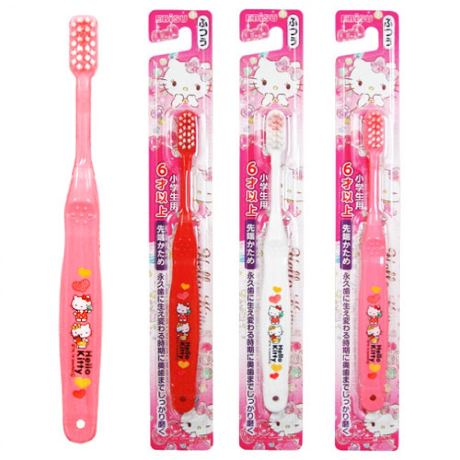 Bàn chải đánh răng Ebisu cho bé trên 6 tuổi Hello kitty