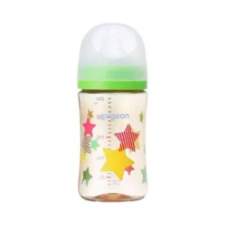 Bình sữa Pigeon cổ rộng 240ml - hình ngôi sao (núm M)