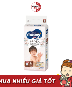 Bỉm cao cấp Moony Natural Organic quần L36 cho bé từ 9-14kg