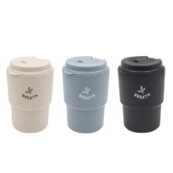 Cốc uống nước kèm nắp xoay có lỗ cắm ống hút