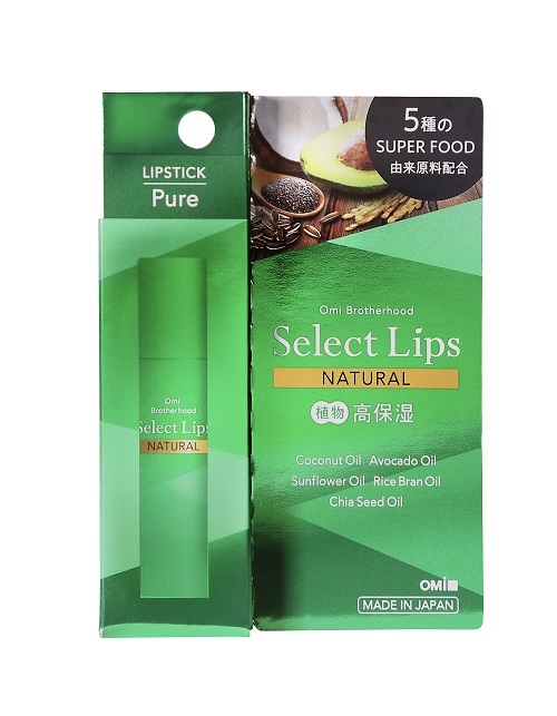 Son dưỡng môi chứa tinh dầu thực vật Omi Select (Natural) - Omi Brotherhood Nhật Bản