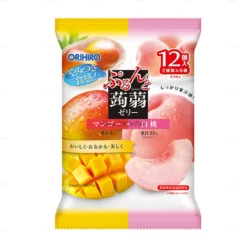Thạch trái cây Orihiro mix vị xoài & đào 240g (20g x 12 cái)