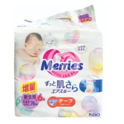 Bỉm Merries cộng miếng (NB76+6)