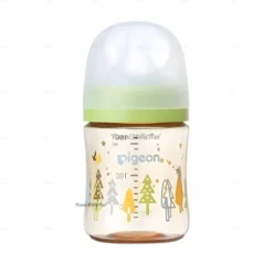 Bình sữa Pigeon cổ rộng 160ml - hình cây thông (núm SS)