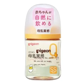 Bình sữa Pigeon cổ rộng 160ml - hình con gà (núm SS)