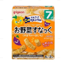 Bánh ăn dặm Pigeon cho bé từ 7 tháng tuổi hộp 6g x 2 - vị bí ngô và khoai lang