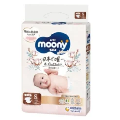 Bỉm cao cấp Moony Natural Organic dán S58 cho bé từ 4-8kg
