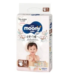 Bỉm cao cấp Moony Natural Organic dán M46 cho bé từ 6-11kg