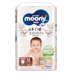 Bỉm cao cấp Moony Natural Organic quần M46 cho bé từ 5-10kg