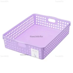Rổ nhựa Inomata cỡ A4 - tím nhạt