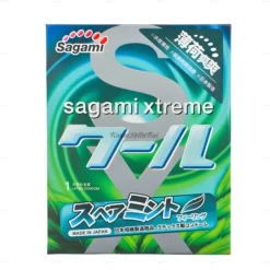 Bao cao su Sagami Xtreme Spearmint mùi hương bạc hà hộp 3 chiếc