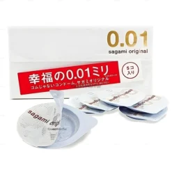 Bao cao su Sagami Original 0.01mm siêu mỏng hộp 5 chiếc