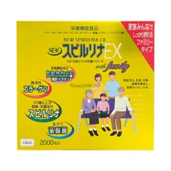 Viên uống tảo vàng Spirulina EX cao cấp set 2 lọ x 2000 viên (mẫu 2022)