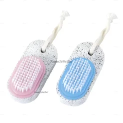 Đá bọt chà gót chân kèm bàn chải