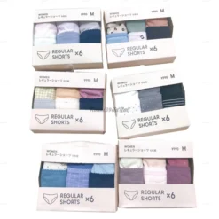 [100% cotton cao cấp] Set 6 chiếc quần Quần lót GU Uniqlo (3 màu)