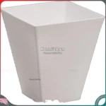 Chậu trồng cây, hoa Yamada vuông - trắng - Ảnh 2