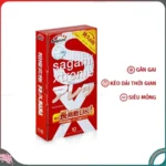 Bao cao su Sagami Xtreme Feel Long hộp 10 chiếc - có chấm nổi, có màu - Ảnh 2