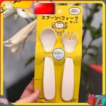 Bộ thìa dĩa nhựa Inomata tập ăn cho bé - Chất lượng Nhật Bản - Ảnh 4