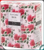 Giấy vệ sinh Marutomi Eco Color hương hoa hồng 18 cuộn - Ảnh 2