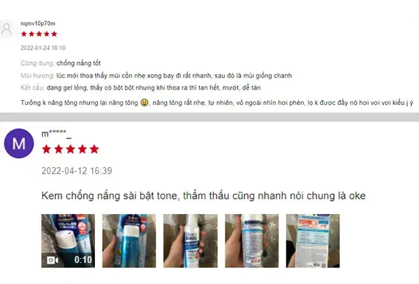 Review kem chống nắng Biore UV Aqua Rich Watery Gel