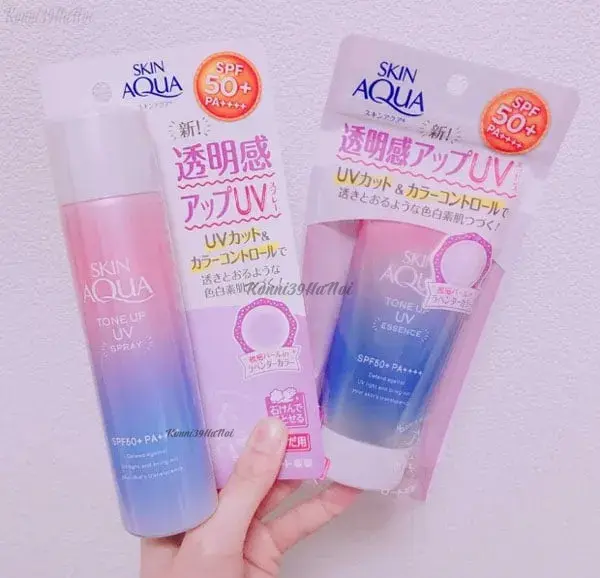 28xdyj9d3w kem chống nắng Skin Aqua Lavender dạng xịt và kem