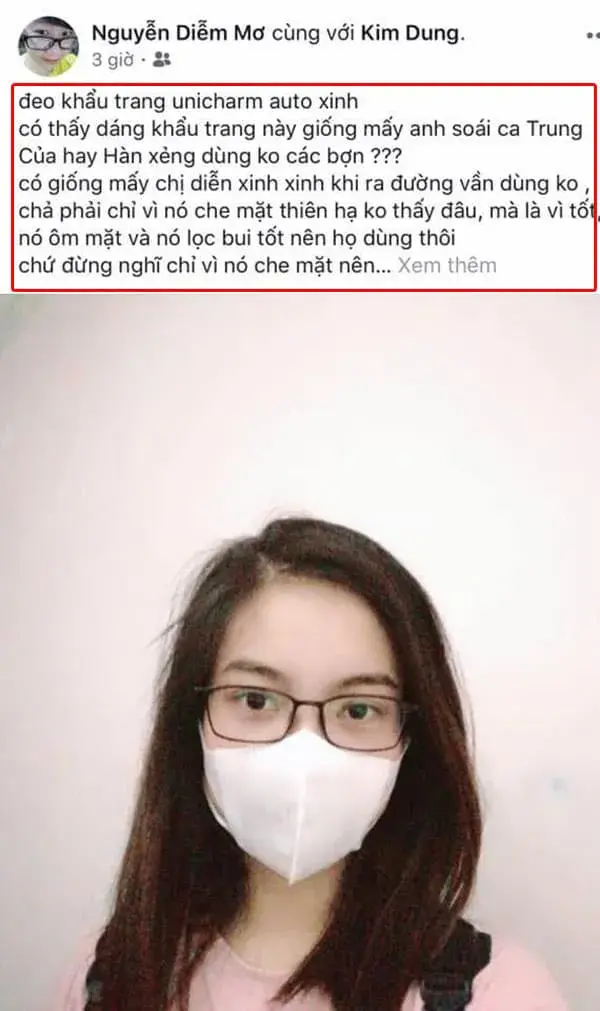 Review khẩu trang Nhật Unicharm từ Diễm Mơ