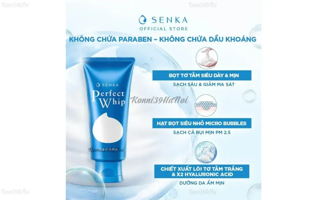 Sữa rửa mặt Senka Perfect Whip được yêu thích nhờ khả năng làm sạch sâu, dưỡng ẩm tốt