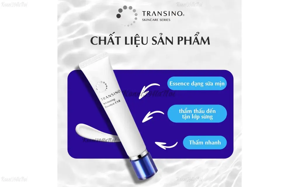 Kem trị nám của Nhật Transino Whitening EX II có kết cấu dạng sữa mịn, thấm nhanh vào da