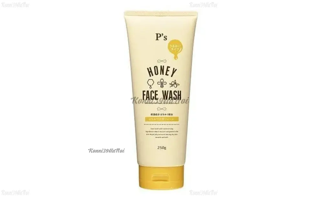 Sữa rửa mặt của Nhật P's Honey chứa dưỡng chất mật ong và thành phần thiên nhiên an toàn cho da