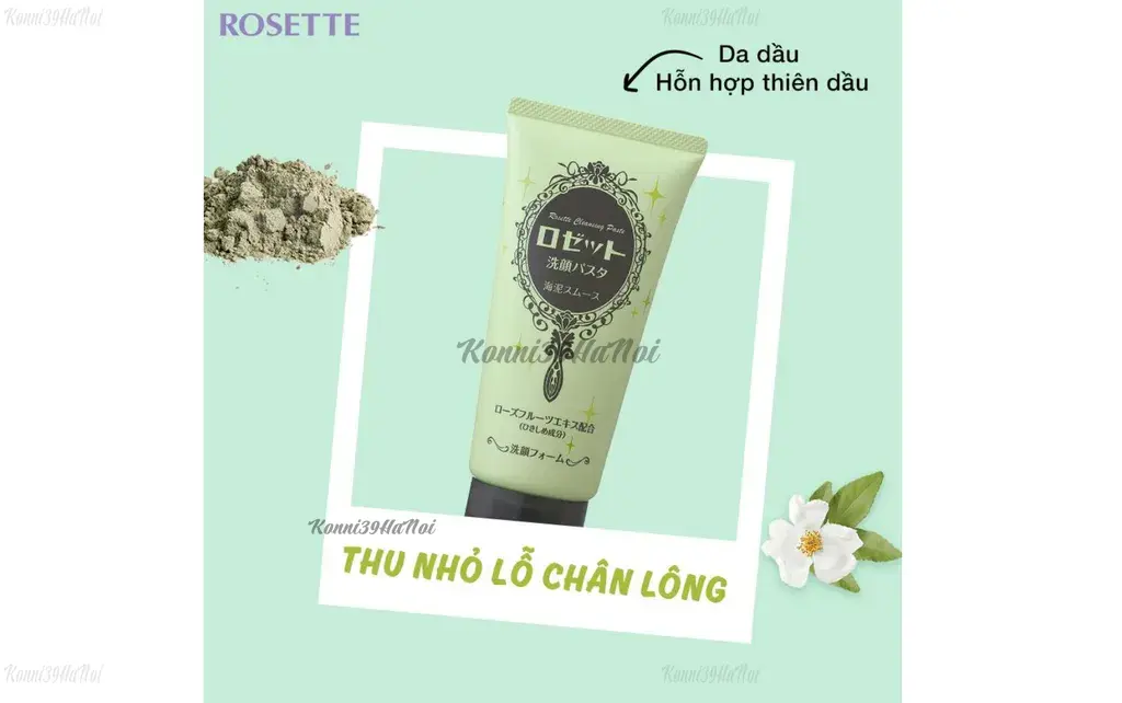 Sữa rửa mặt của Nhật Rosette có khả năng làm sạch, kiểm soát dầu nhờn nhờ thành phần bùn biển tự nhiên
