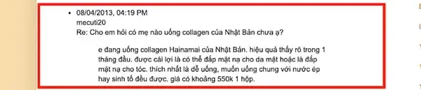 review collagen Nhật dạng bột