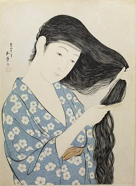 Tập tin:Hashiguchi Goyo - Woman in Blue Combing Her Hair - Walters 95880.webp