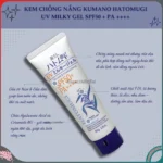 Kem chống nắng Kumano Yushi Reishiro Hatomugi UV Milky Gel SPF50 + PA ++++ 80g - Ảnh 4