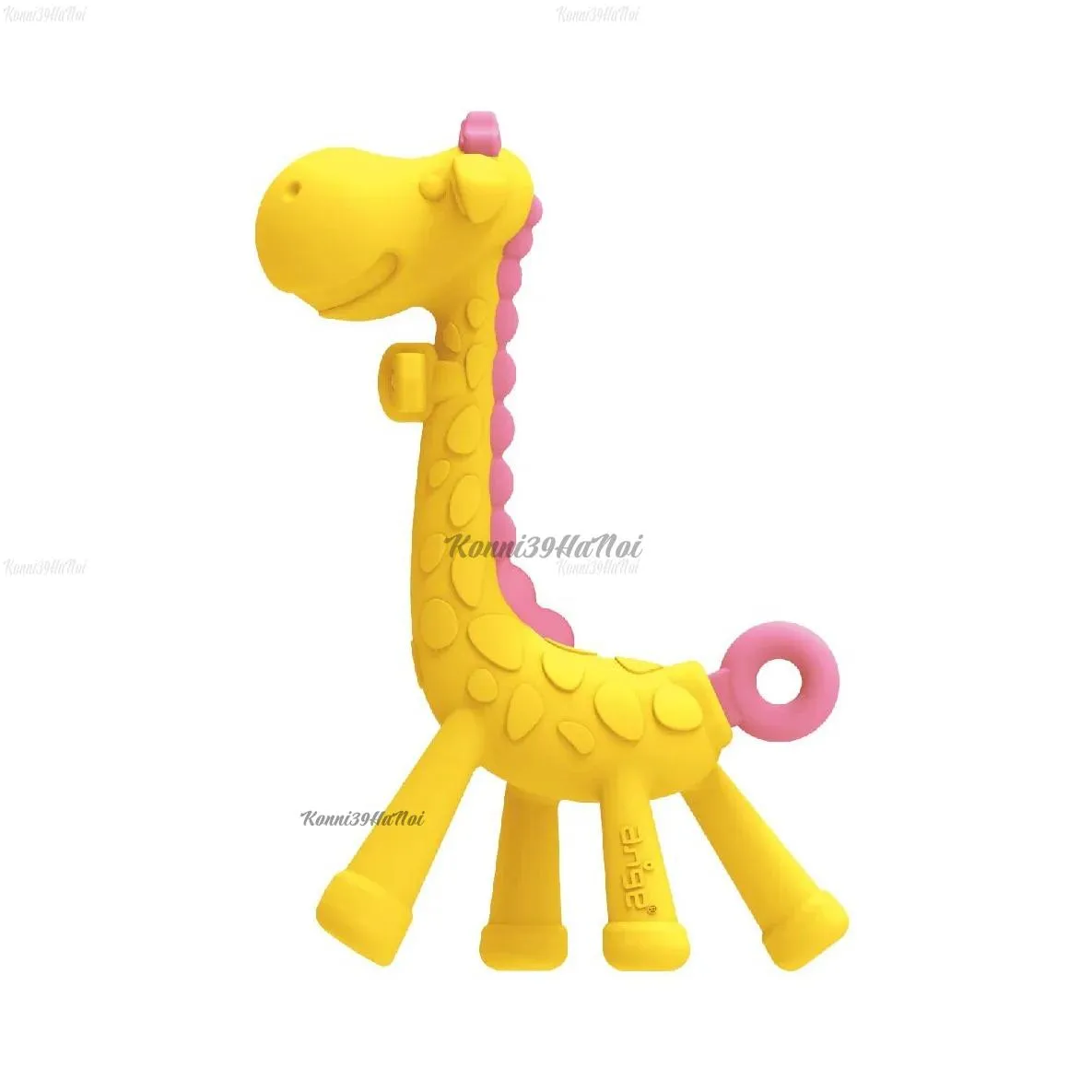 4571498430045-0 Gặm nướu Toho hình con hươu cao cổ cho bé từ 3 tháng - màu vàng hồng - Ảnh 1