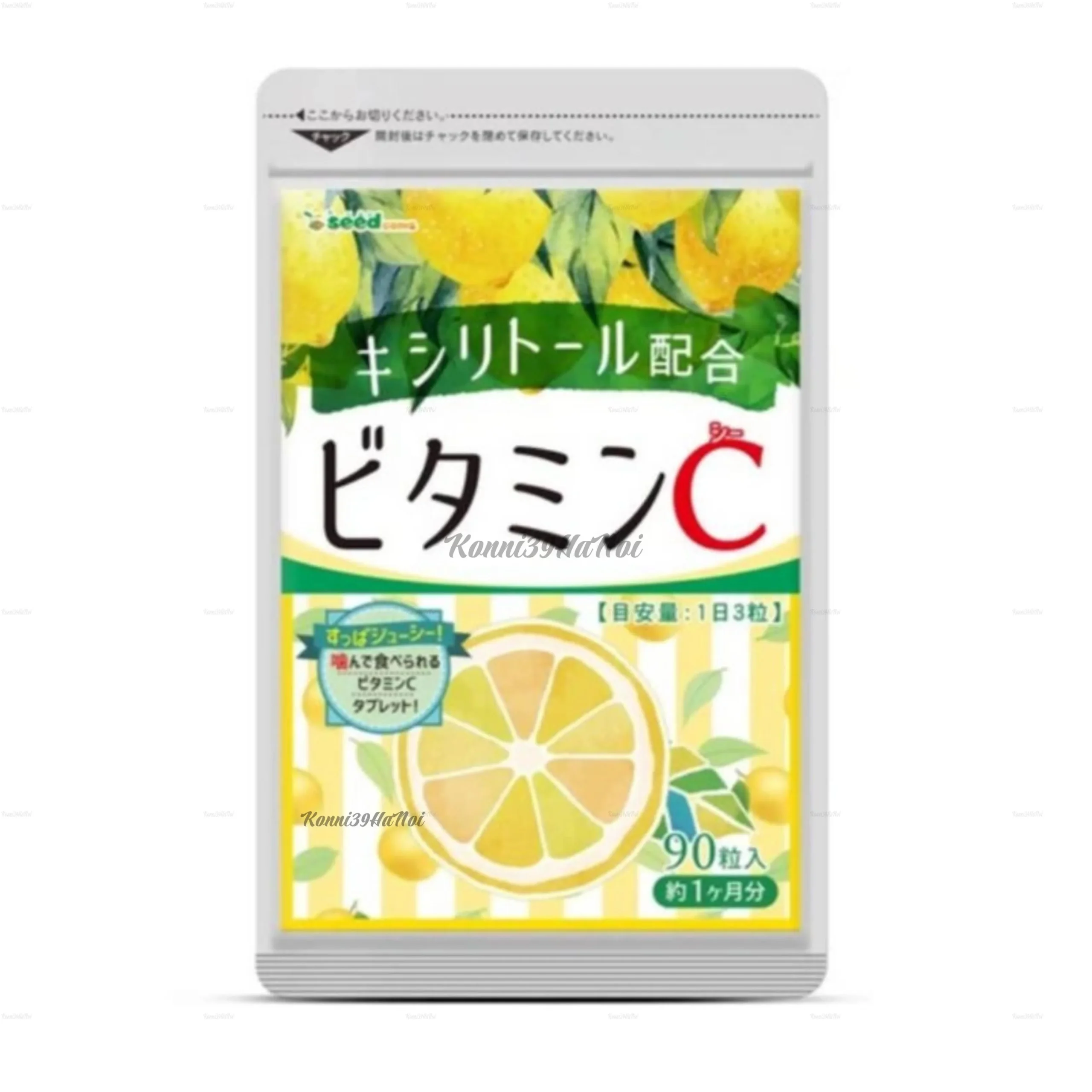 4589724112054-0 Thực phẩm bổ sung Seedcoms Viên Uống vitamin C với Xylitol - Ảnh 1