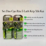 Set dao cạo râu 5 lưỡi kép Xfit KAI (1 thân, 4 lưỡi thay thế) - Ảnh 2