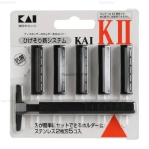 4901331003301-3_Org-300x300-1.webp Set dao cạo râu 2 lưỡi kép KAI KAI (1 thân, 5 lưỡi) - Ảnh 1