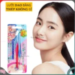 Set 2 dao cạo lông mày lưỡi ngẵn KAI