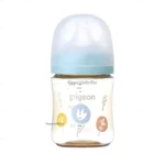 Bình sữa Pigeon cổ rộng 160ml - hình hoa (núm SS)