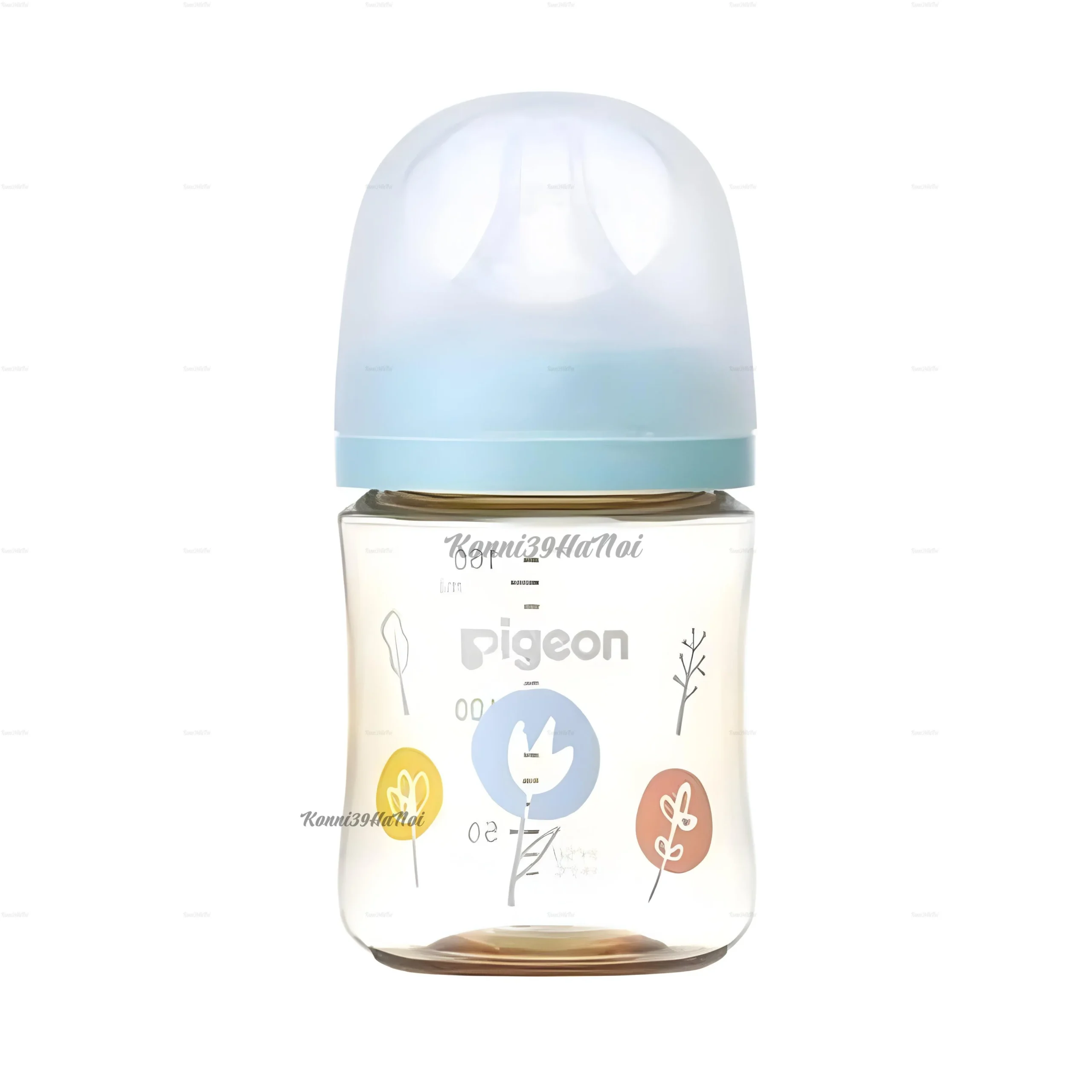 4902508024587-0 Bình sữa Pigeon cổ rộng 160ml - hình hoa (núm SS) - Ảnh 1