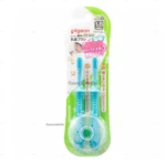 Set 2 bàn chải đánh răng cho bé Pigeon từ 1.5 tuổi - màu xanh