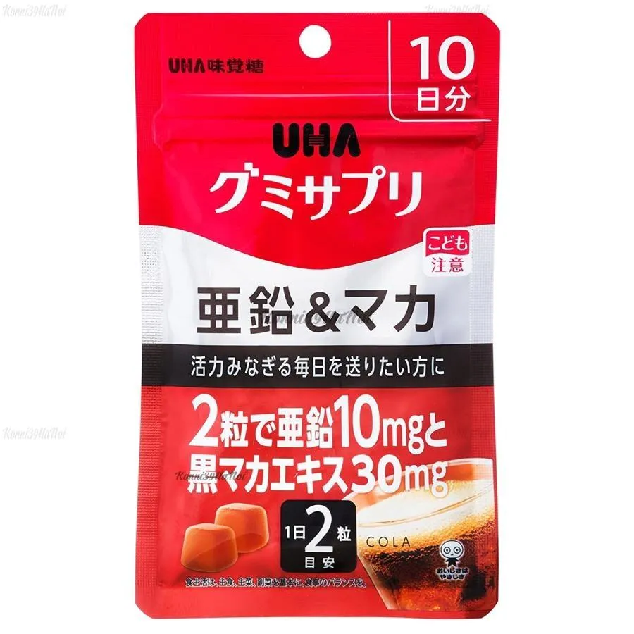 4902750654983-0 Kẹo dẻo bổ sung kẽm & Maca 10 ngày (20 viên) - Ảnh 1
