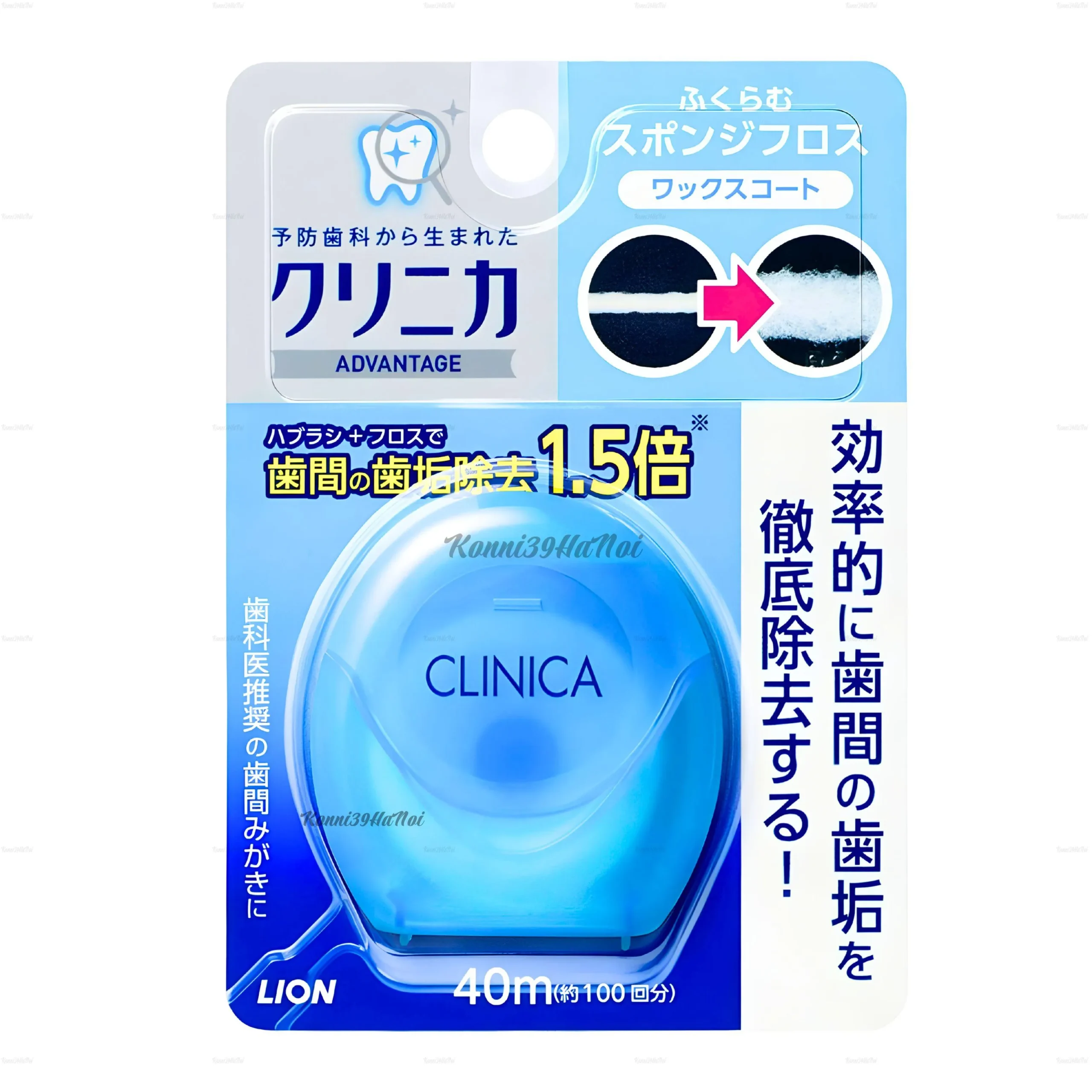 4903301207825-0-3.webp Chỉ nha khoa Lion Clinica 40m - Hàng nhập nội địa Nhật Bản - Ảnh 1