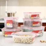 Hộp nhựa Inomata nắp silicon thấp 700ml - Ảnh 3