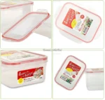 Hộp nhựa Inomata nắp silicon thấp 700ml - Ảnh 4