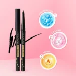 Bút kẻ mày Cezanne kèm cọ đa năng 1.2g (Black) - Ảnh 2