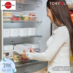 Hộp nhựa Nakaya Ag+ kháng khuẩn 1L - Hàng nhập nội địa Nhật Bản - Ảnh 3