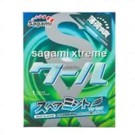 Bao cao su Sagami Xtreme Spearmint mùi hương bạc hà hộp 3 chiếc