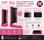 Lược chải chống tĩnh điện Trinity VeSS ngừa tóc xơ rối, gãy rụng (dạng gấp gọn)
